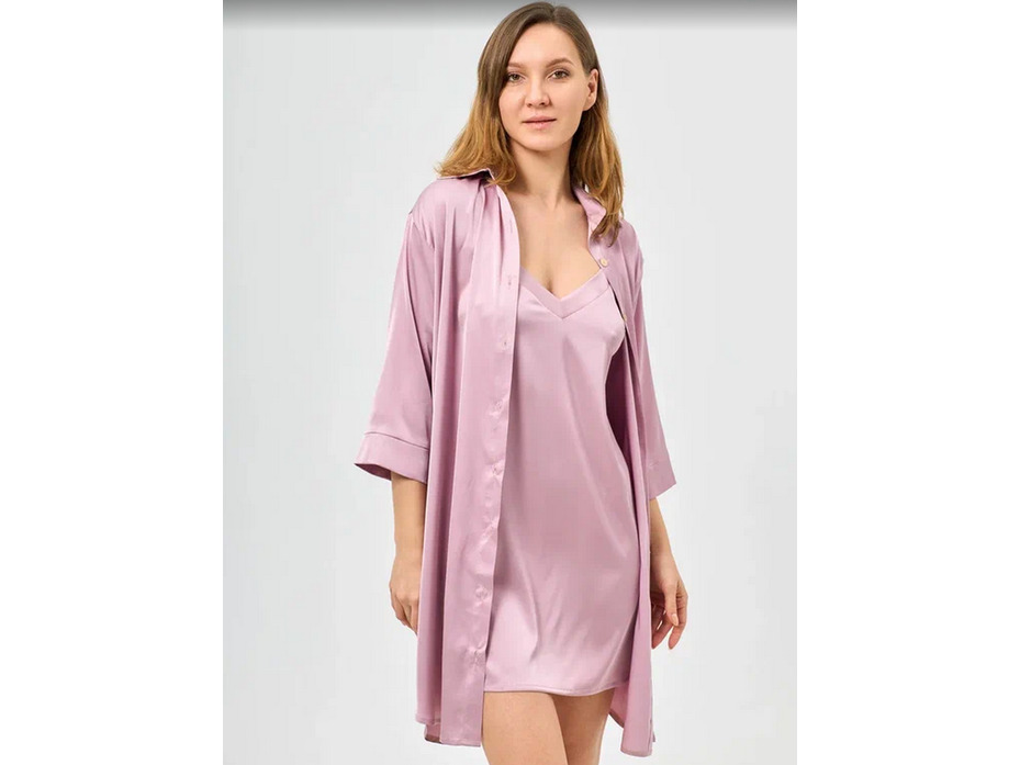 Халат-рубашка женский 11241 Перла / Mybelstory Халат-рубашка женский 11241 Перла / Mybelstory