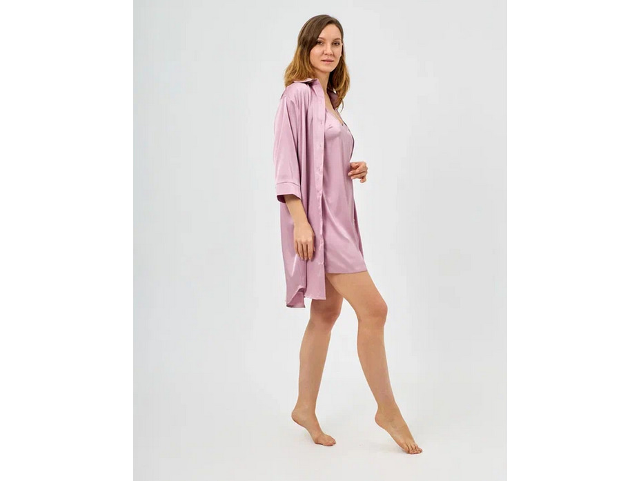 Халат-рубашка женский 11241 Перла / Mybelstory Халат-рубашка женский 11241 Перла / Mybelstory