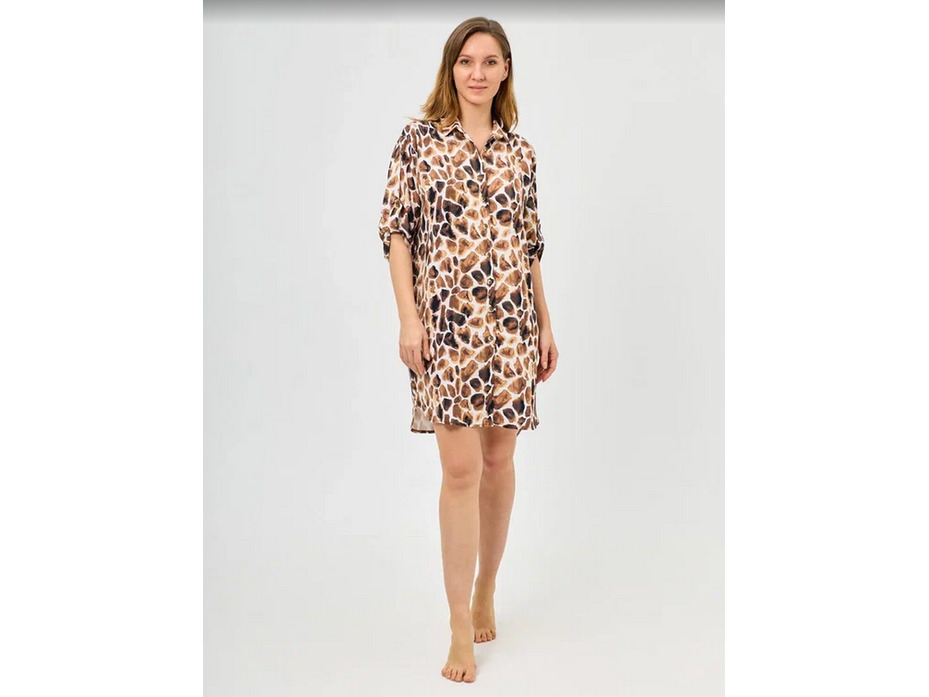 Халат-рубашка женский 31441-01 Аура Жираф / Mybelstory Халат-рубашка женский 31441-01 Аура Жираф / Mybelstory