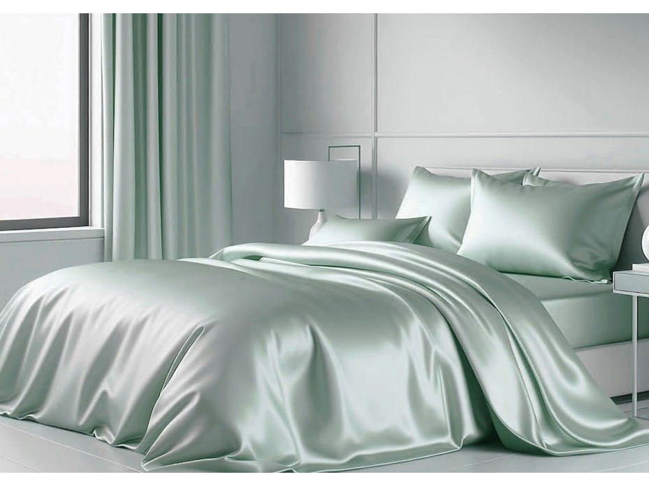 Наволочка Ледяная мята сатин премиум 70*70 / Спать Пора
