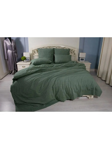 Наволочка 143YD-9 Зеленый уваренный хлопок 70*70 / Tia