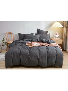 Простыня 143YD-2 Черный джинс уваренный хлопок 240*260 / Tia