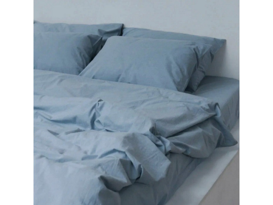 Пододеяльник 143YD-1 Серо-голубой уваренный хлопок 160*220 / Tia Пододеяльник 143YD-1 Серо-голубой уваренный хлопок 160*220 / Tia