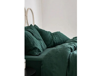 Пододеяльник 143YD-75 Темно-зеленый уваренный хлопок 200*220 / Tia Пододеяльник 143YD-75 Темно-зеленый уваренный хлопок 200*220 / Tia