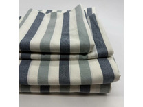 Простыня 143YD-73 Серо-синий широкая полоса уваренный хлопок 240*260 / Tia