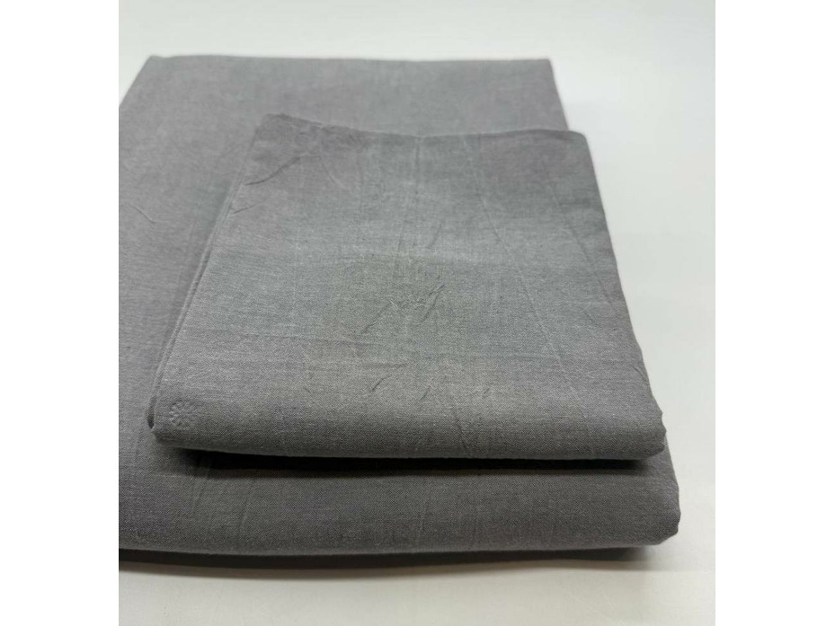 Пододеяльник 143YD-18 Серый уваренный хлопок 160*220 / Tia Пододеяльник 143YD-18 Серый уваренный хлопок 160*220 / Tia