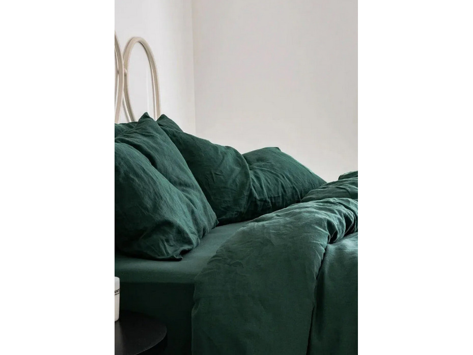 Простыня 143YD-75 Темно-зеленый уваренный хлопок 240*260 / Tia Простыня 143YD-75 Темно-зеленый уваренный хлопок 240*260 / Tia