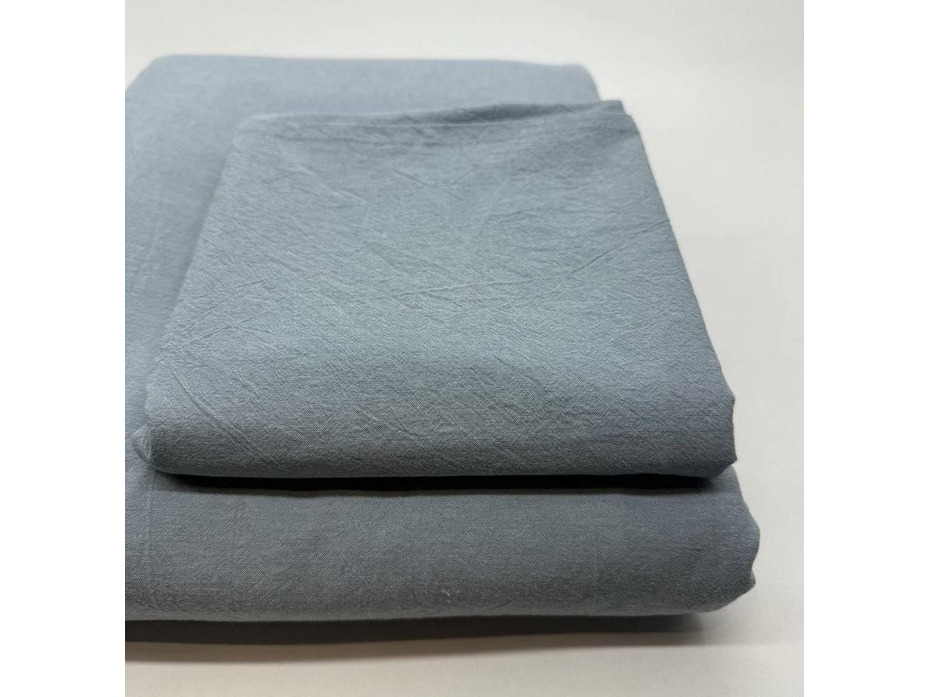 Простыня 143YD-1 Серо-голубой уваренный хлопок 180*260 / Tia Простыня 143YD-1 Серо-голубой уваренный хлопок 180*260 / Tia