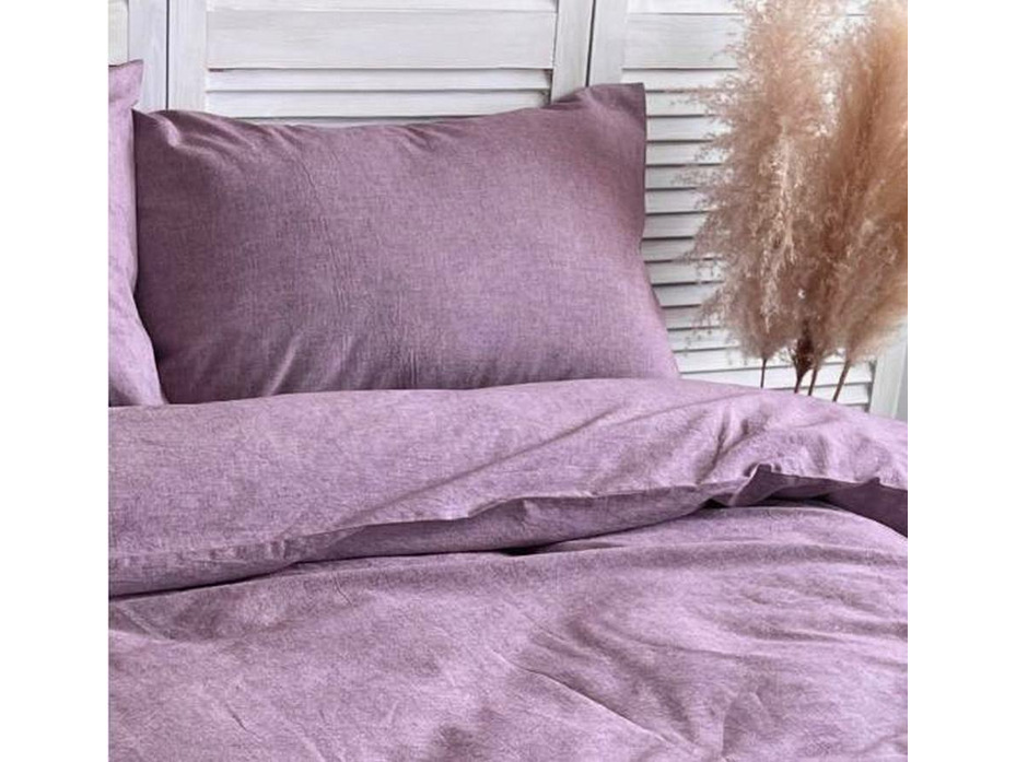 Наволочка 143YD-24 Сливовый уваренный хлопок 70*70 / Tia