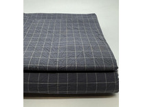 Пододеяльник 143YD-62 Графитовый тонкая клетка уваренный хлопок 175*215 / Tia