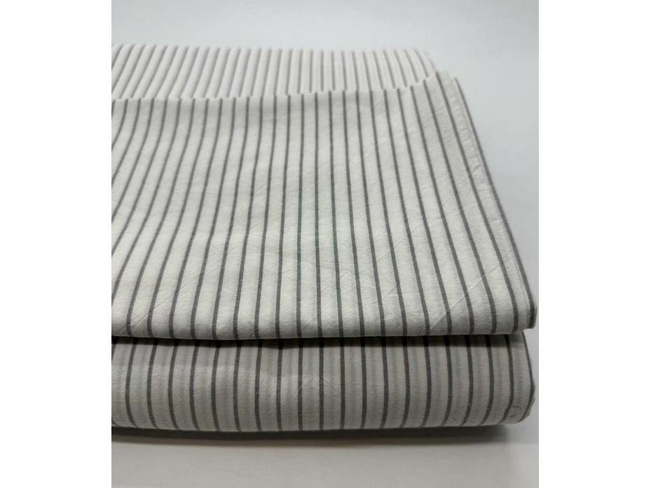 Пододеяльник 143YD-66 Белый полоса уваренный хлопок 200*220 / Tia