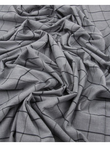 простыня 143YD-54 Серый клетка уваренный хлопок 240*260 / Tia