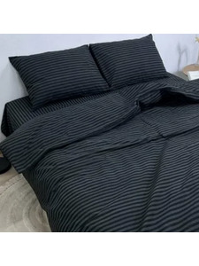 Наволочка 143YD-76 Черно-белый тонкая полоса уваренный хлопок 50*70 / Tia