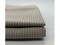 Простыня 143YD-47 Бежевый полоса уваренный хлопок 240*260 / Tia