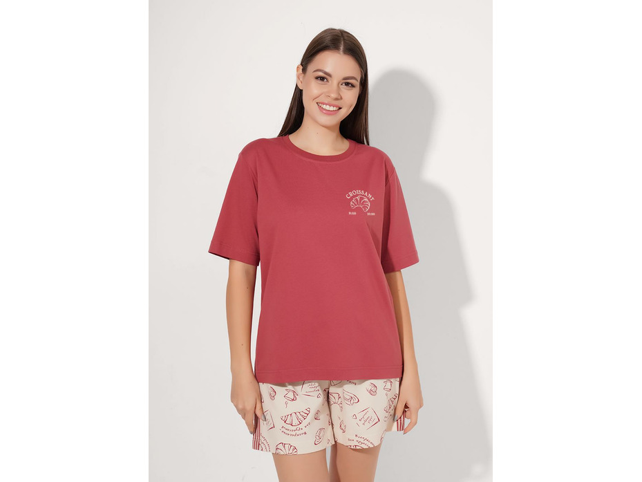 Пижама женская, футболка и шорты LP26-1211 / Clever Пижама женская, футболка и шорты LP26-1211 / Clever