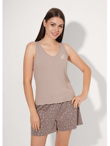 Пижама женская, майка и шорты LSET26-1211/1 / Clever