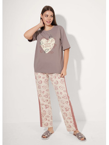 Пижама женская, футболка и брюки LP26-1211/4 / Clever