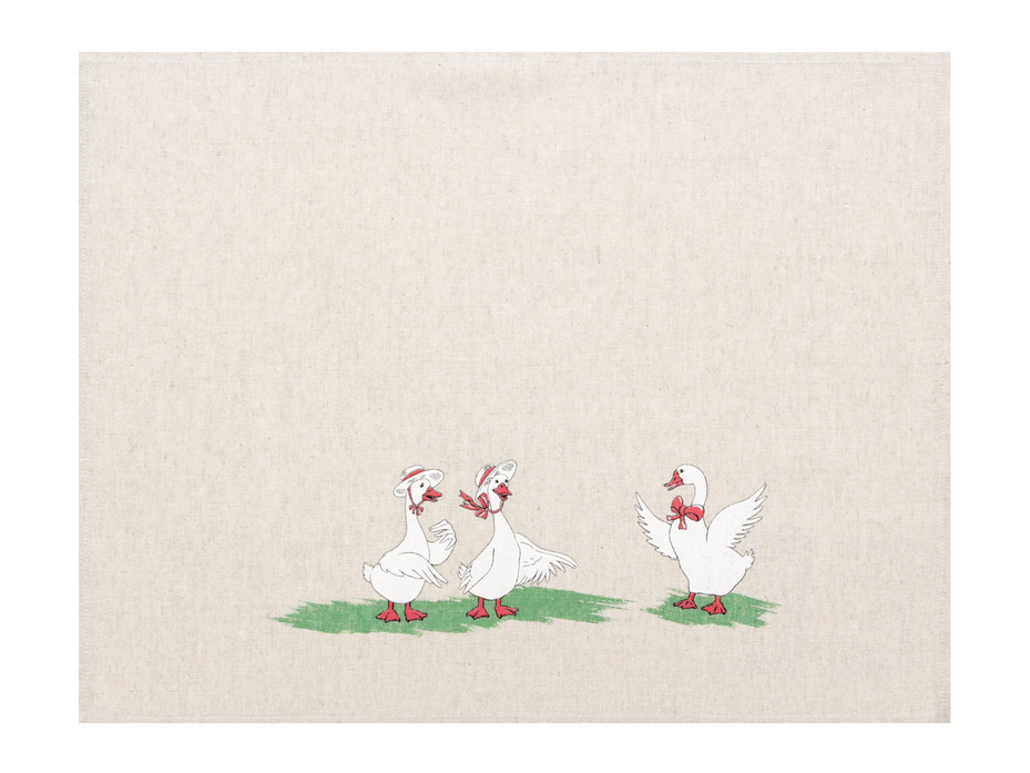 Полотенце 24С26-ШР Гуси 3 льняные 45*60 / Белорусский лен Полотенце 24С26-ШР Гуси 3 льняные 45*60 / Белорусский лен