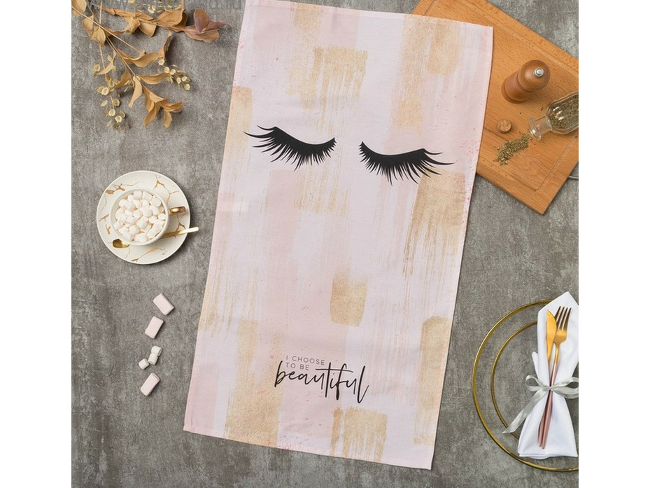 Полотенце Hello beautiful саржа 40*73 / Доляна