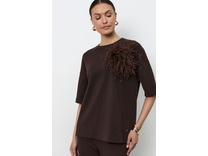 Брошь 71067 темно-коричневая / Eliseeva Olesya