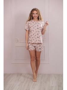 Пижама женская, футболка и шорты 24-201 / Mara