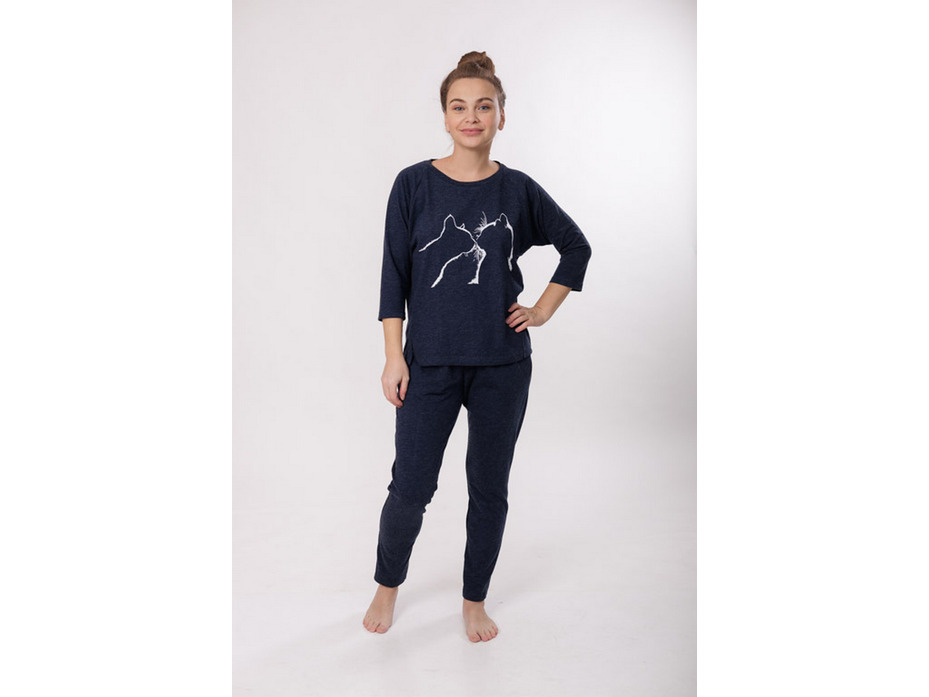 Пижама женская, лонгслив и брюки 24-232 / Mara