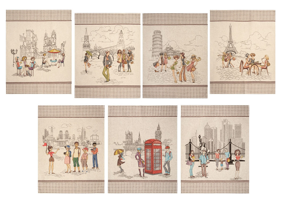 Набор полотенец 24С28-ШР Сити льняные (45*60, 7 шт) / Белорусский лен Набор полотенец 24С28-ШР Сити льняные (45*60, 7 шт) / Белорусский лен