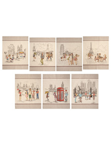 Набор полотенец 24С28-ШР Сити льняные (45*60, 7 шт) / Белорусский лен