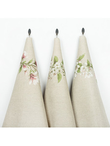 Набор полотенец 24С233-ШР Цветение-3 льняные (45*60, 3 шт) / Белорусский лен