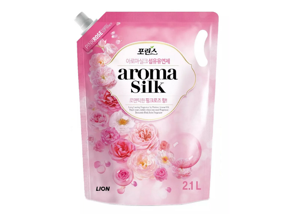 Кондиционер для белья с ароматом розы Aroma silk мягкая упаковка 2100 мл / Lion