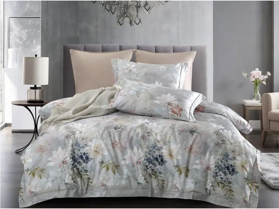 Постельное белье 2318-6 сатин премиум Евро сп / Asabella Постельное белье 2318-6 сатин премиум Евро сп / Asabella