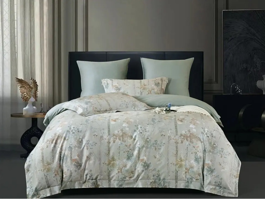 Постельное белье 2261-6 сатин премиум Евро сп / Asabella