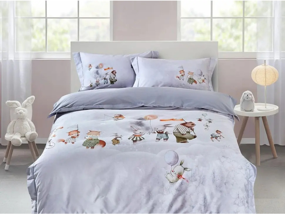 Постельное белье 2312-4S сатин премиум 1,5 сп / Asabella