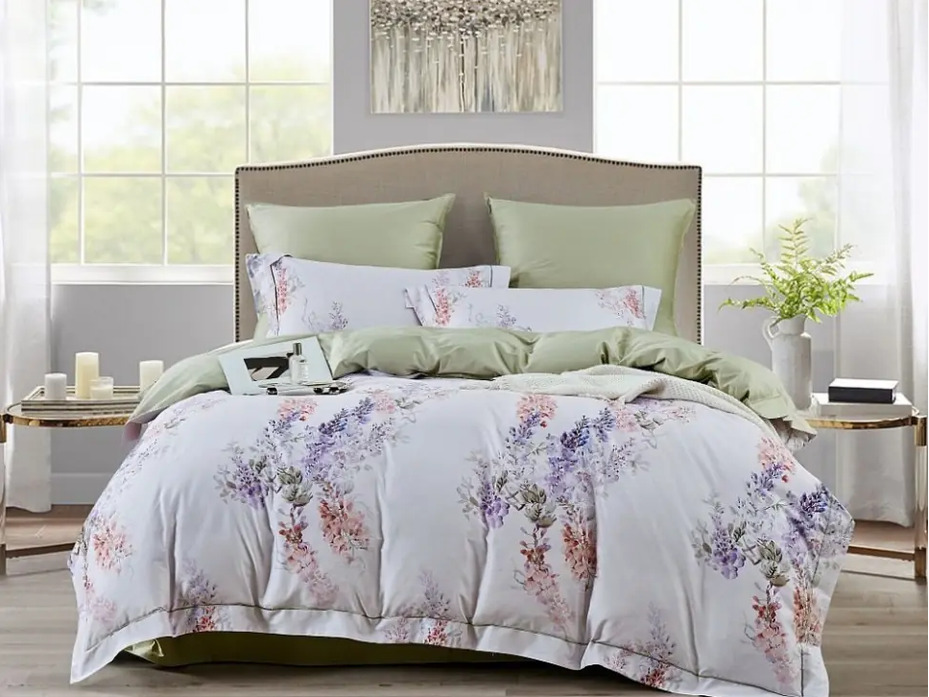 Постельное белье 2369-6 сатин премиум Евро сп / Asabella