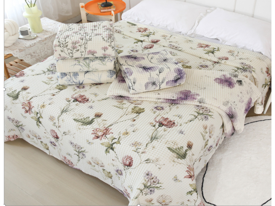 Покрывало 3010662 Цветы на светлом хлопковое 200*230 / 7-я