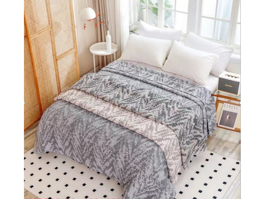 Покрывало 4610300 Пестрое в елочку хлопковое 200*230 / 7-я