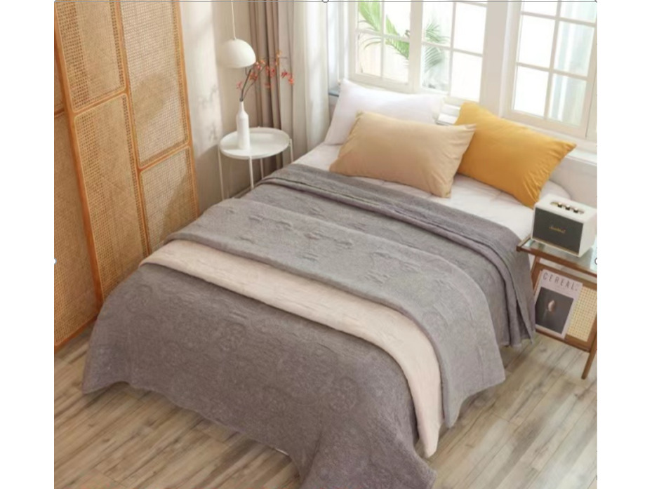 Покрывало 4608287 Орнамент с тиснением хлопковое 150*200 / 7-я