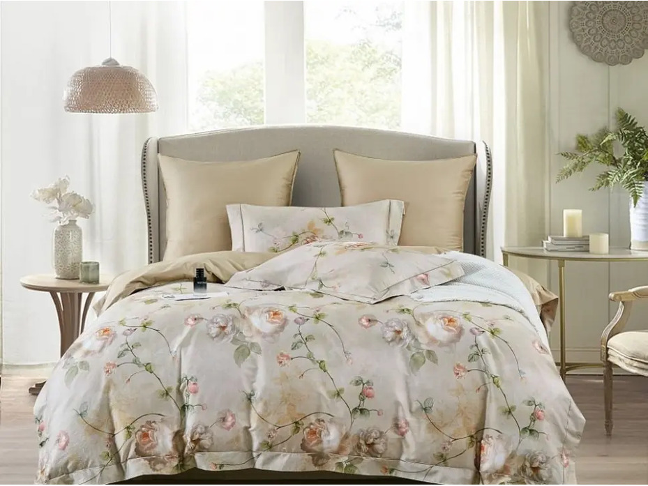 Постельное белье 2356-6 сатин премиум Евро сп / Asabella