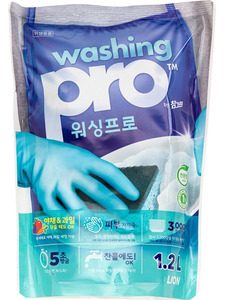 Средство для мытья посуды Washing Pro мягкая упаковка 1200 мл / Lion