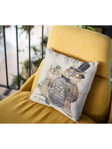 наволочка декоративная 232143 достопочтенные совы гобелен 45*45 / Le Gobelin