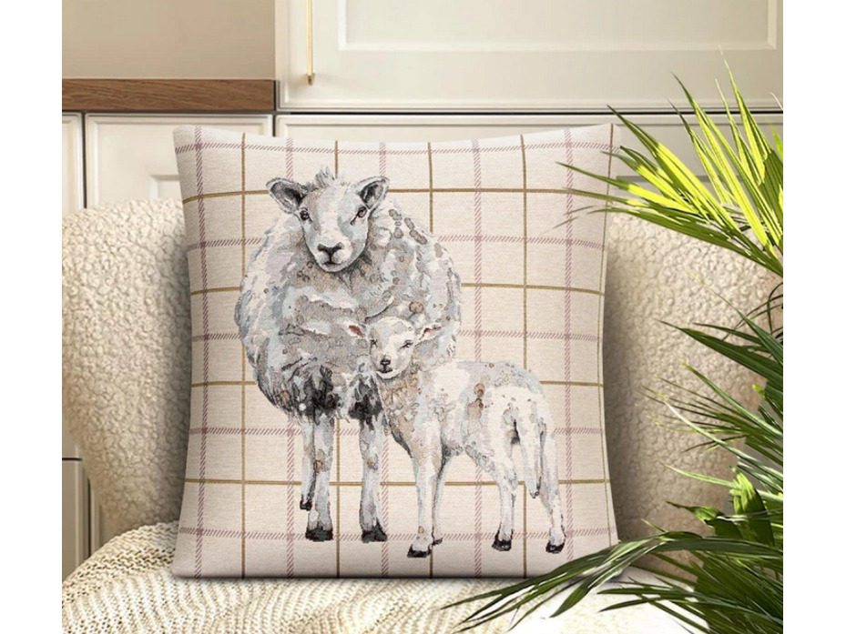 Наволочка декоративная 239577 Долли клетка гобелен 45*45 / Le Gobelin