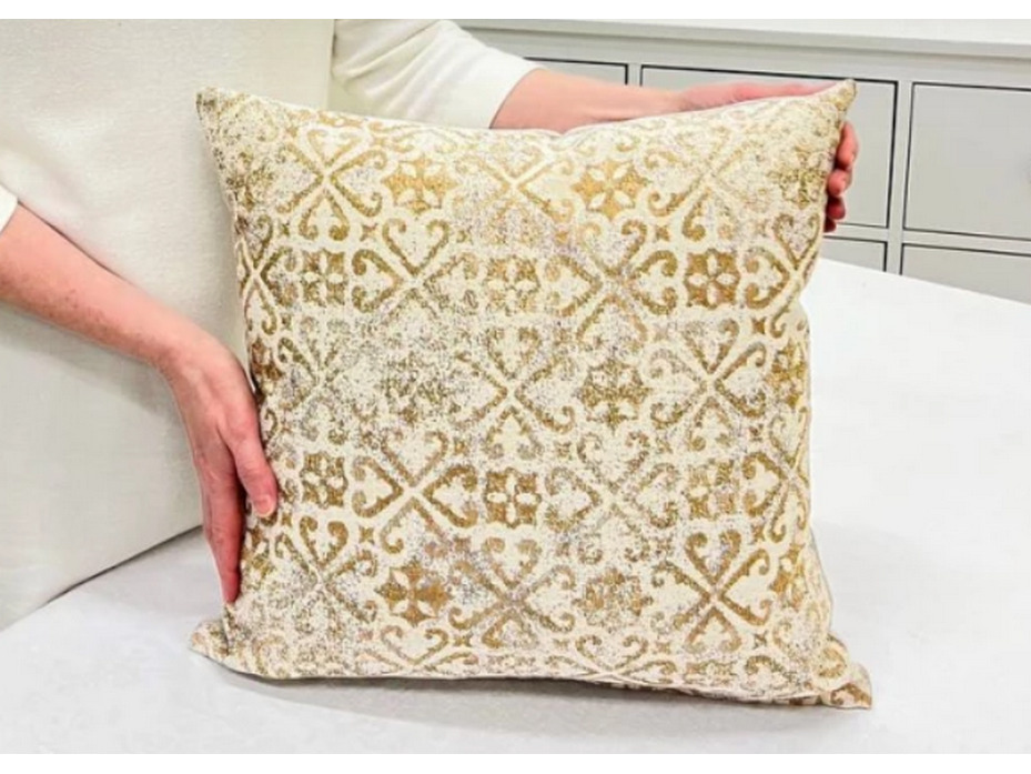 Наволочка декоративная 2621586 Классика беж гобелен 45*45 / Le Gobelin