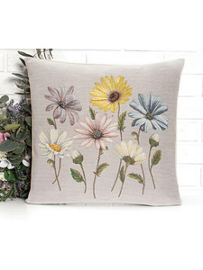 Наволочка декоративная 2105035 Ромашки гобелен 45*45 / Le Gobelin