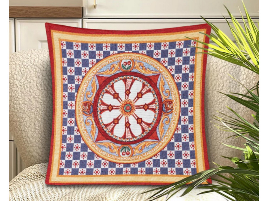 Наволочка декоративная 2520831 Сицилия Орнамент гобелен 45*45 / Le Gobelin