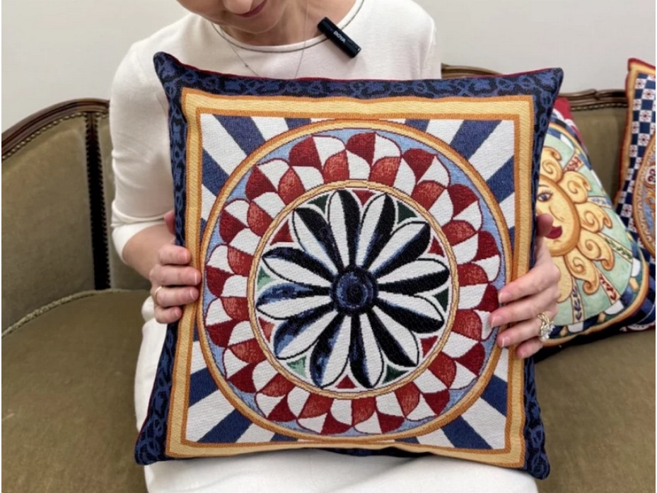 Наволочка декоративная 2520830 Сицилия Орнамент гобелен 45*45 / Le Gobelin