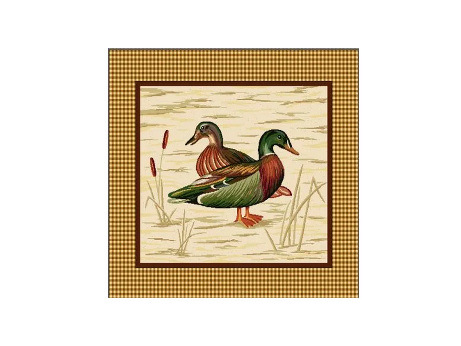 Наволочка декоративная 2521125 Охотничий домик Две утки гобелен 44*44 / Le Gobelin