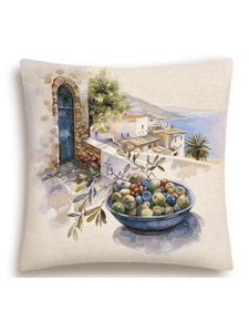 Наволочка декоративная 2416648 Оливка Греция гобелен 45*45 / Le Gobelin