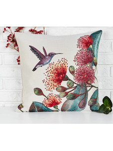 Наволочка декоративная 2103378 Тропические птицы Колибри и цветок гобелен 45*45 / Le Gobelin