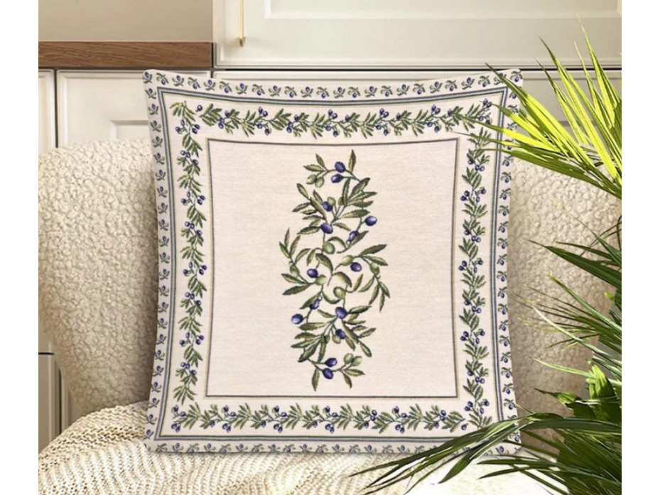 Наволочка декоративная 2101510 Оливки Фиол гобелен 45*45 / Le Gobelin