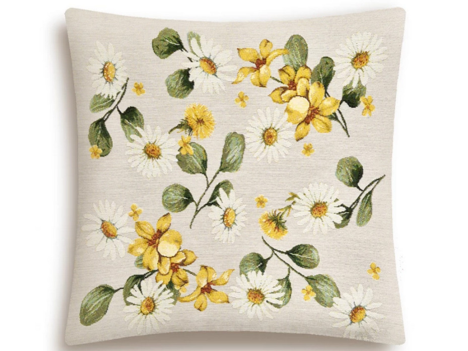 Наволочка декоративная 2413773 Одуванчики и ромашки гобелен 45*45 / Le Gobelin